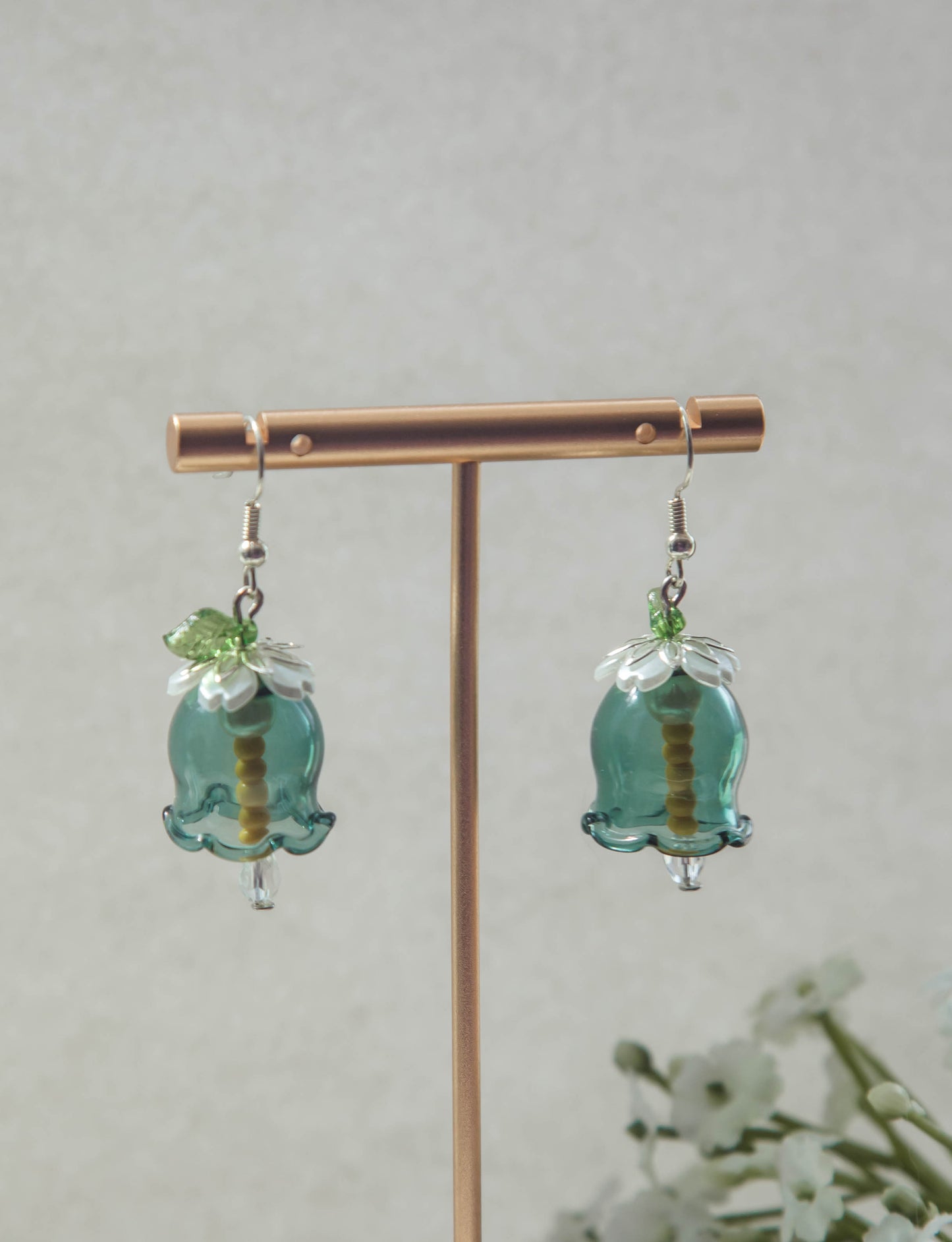 Whimsical fairycore tulip dangle earring
