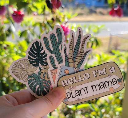 Hello I'm a plant mama sticker