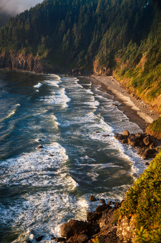 Coastal Cliffs and Waves Photo Print