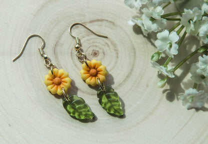 Sunflower Dangle Earring